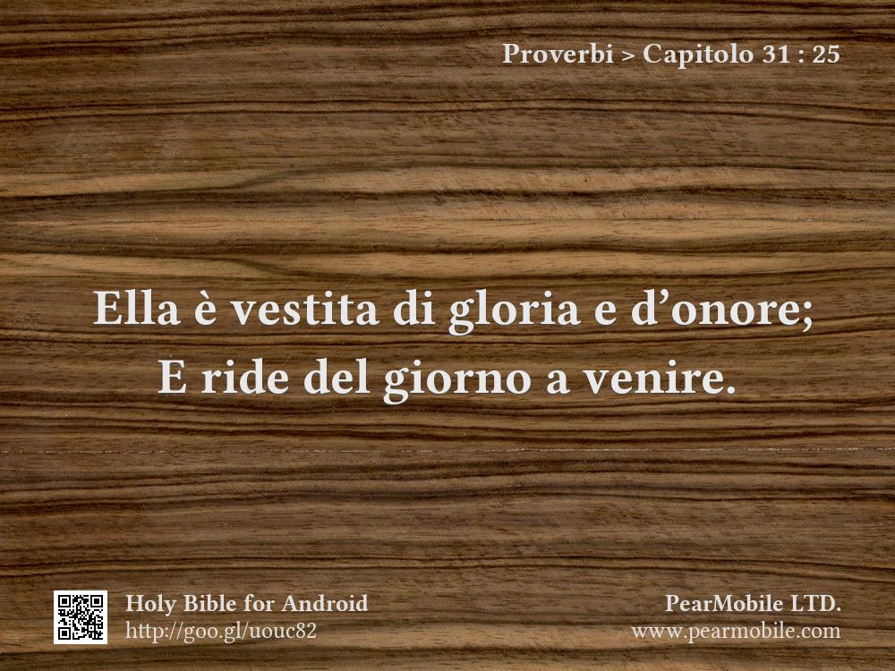 Proverbi, Capitolo 31:25